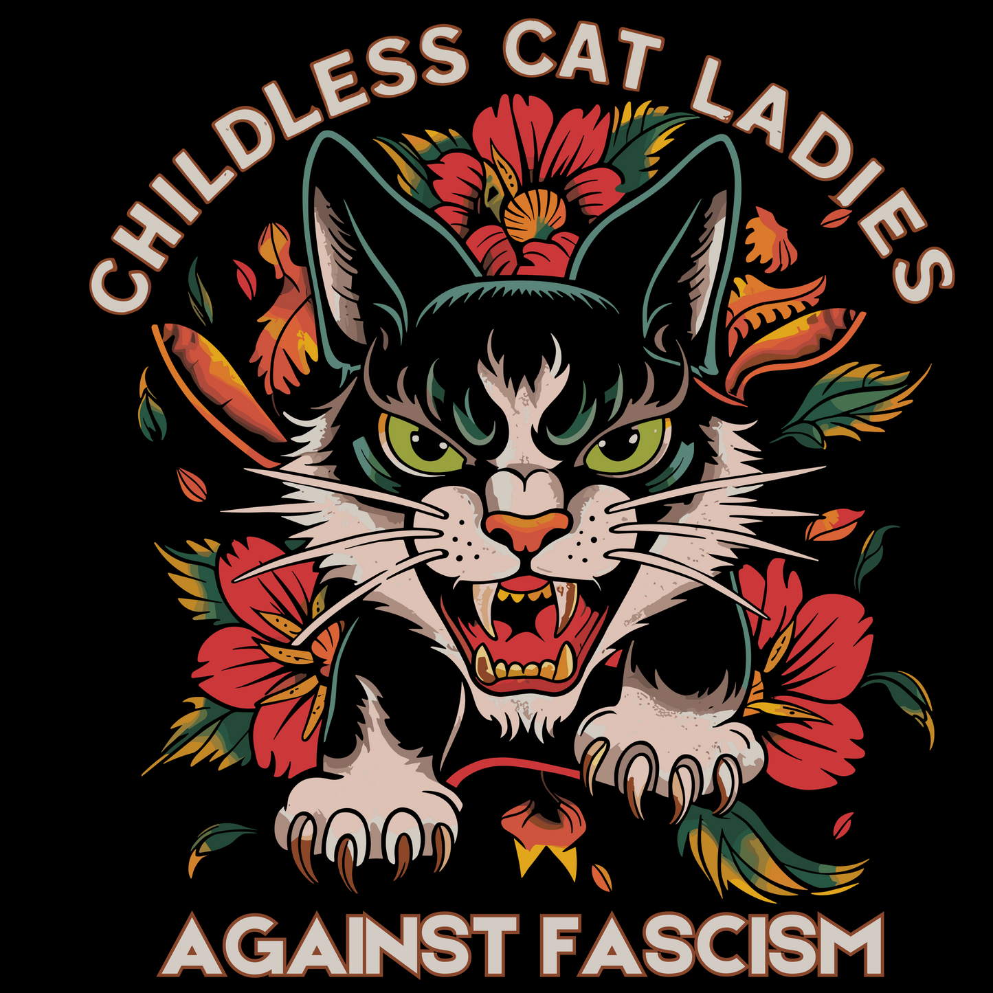 Cat Ladies Against Fascism Sticker