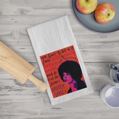 Angela Davis Tea Towel (Red)