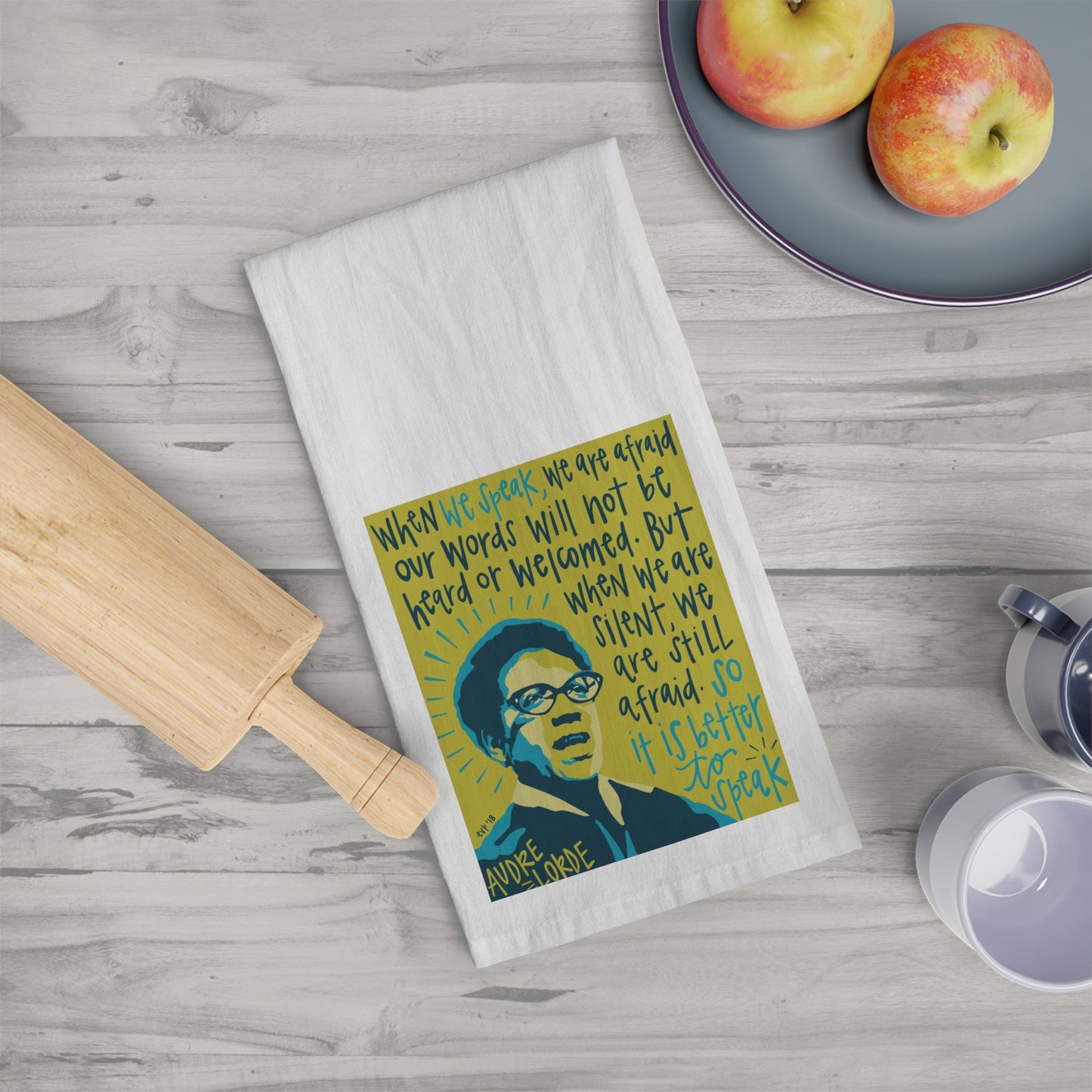 Audre Lorde Tea Towel (Green)