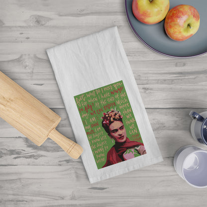 Frida Kahlo Tea Towel (Green)