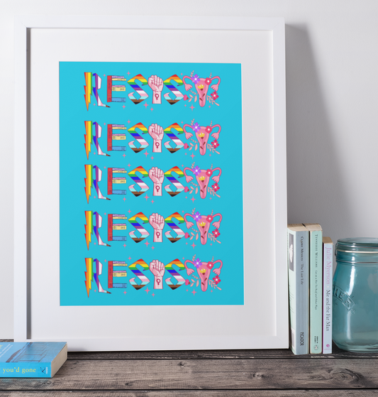 Resist Art Print (blue)