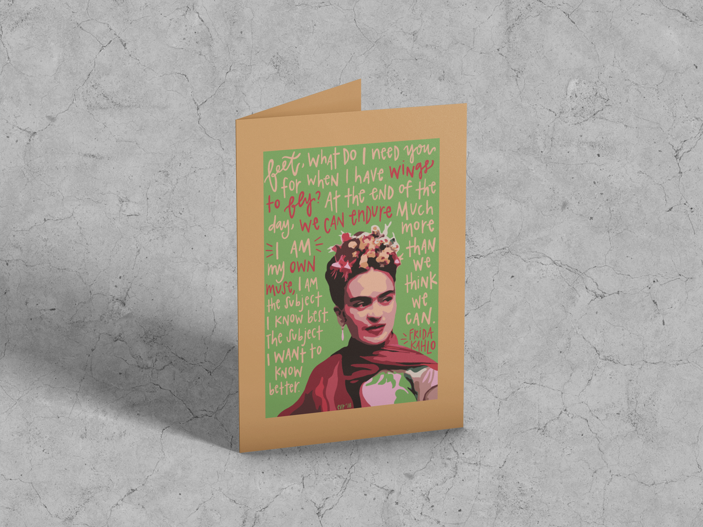 Frida Kahlo Card (style no. 2)