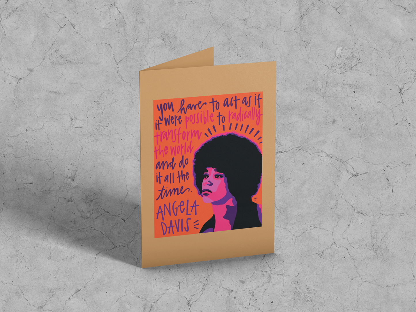 Angela Davis Card (style no. 2)