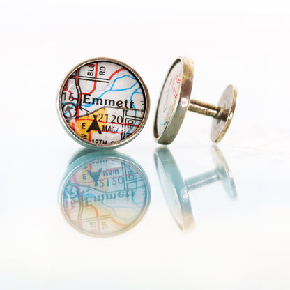 Personalized Map Cufflinks